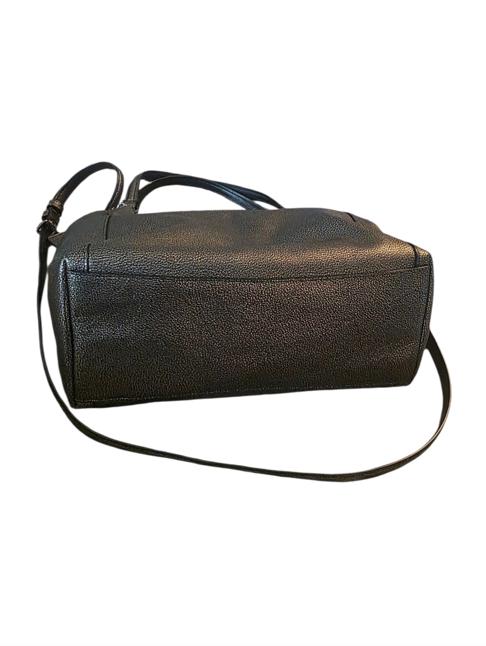 Coach Pewter Leather Handbag Crossbody Bag With Dust Bag - Picture 3 of 5